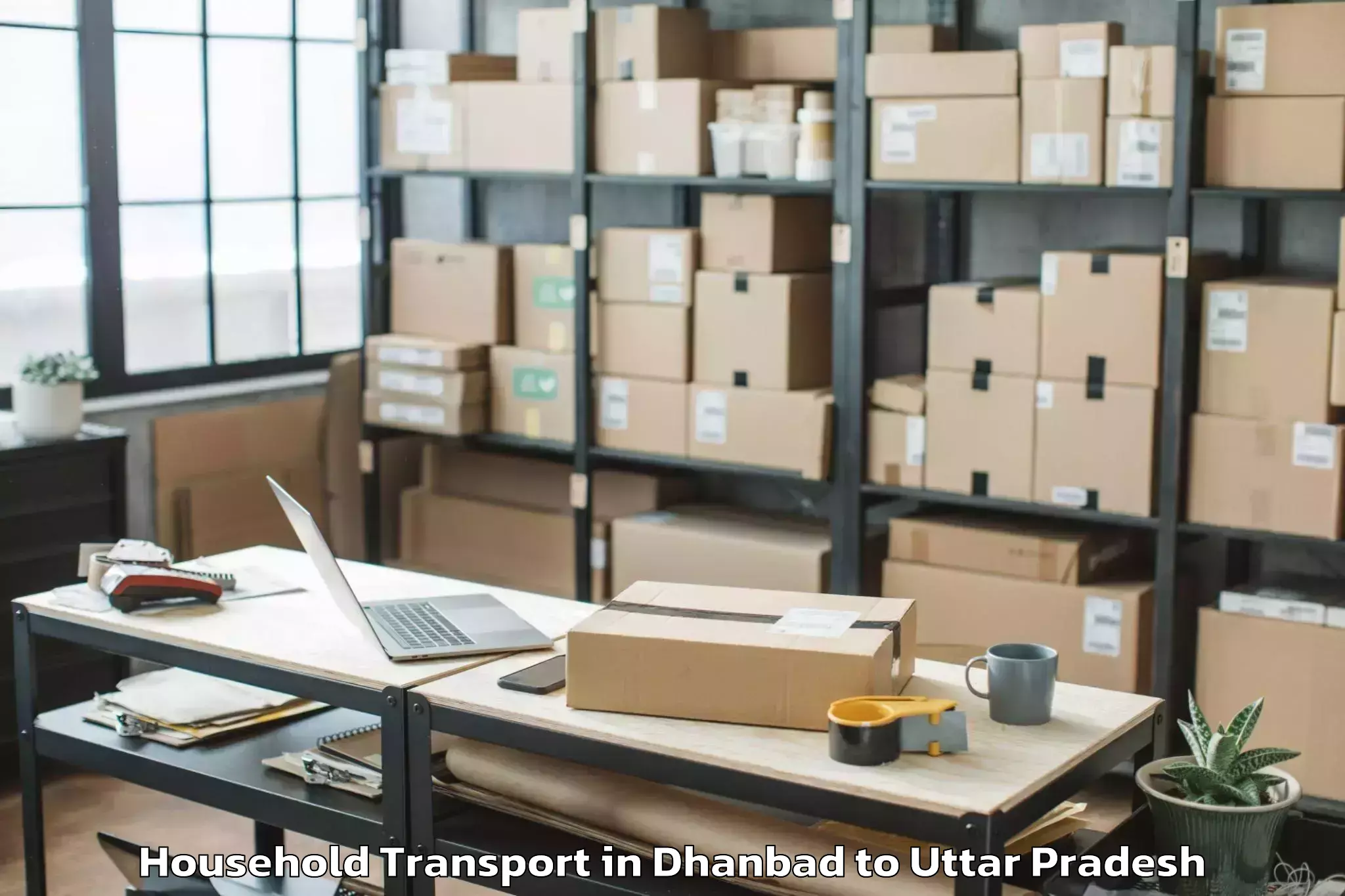 Dhanbad to Maunath Bhanjan Household Transport Booking